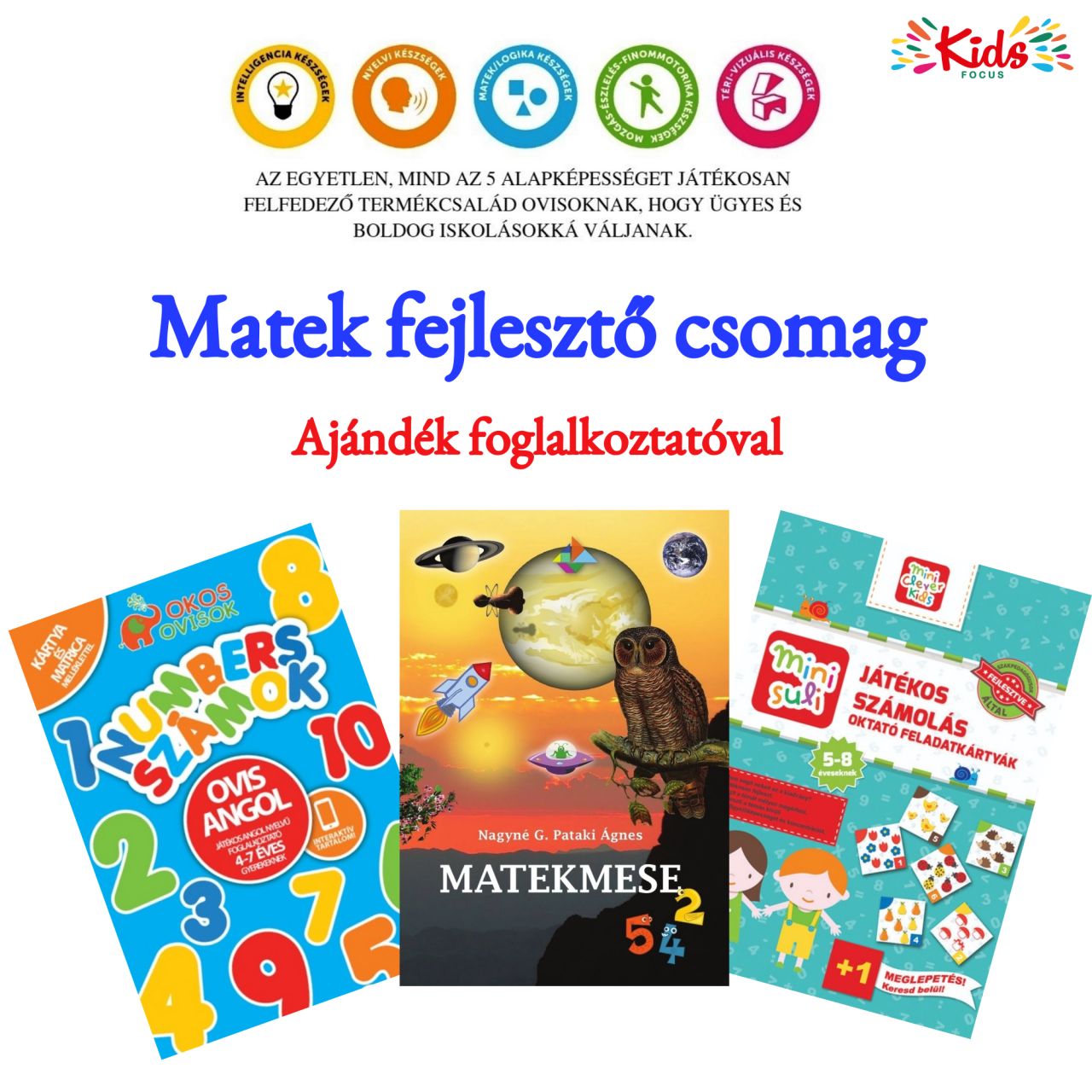 Matek fejlesztő csomag ajándék foglalkoztatóval Matek fejlesztő csomag ajándék foglalkoztatóval