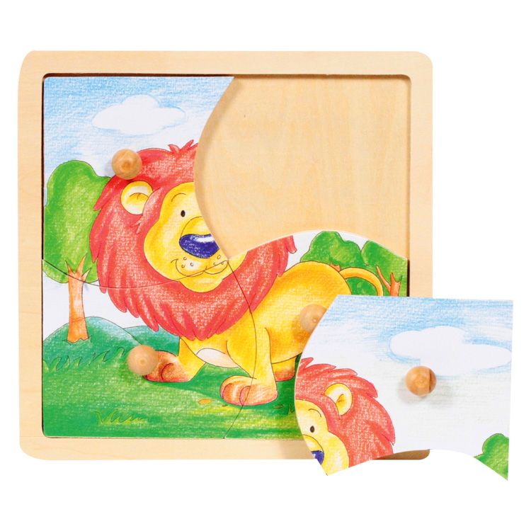 Fogantyús puzzle (4 db-os, oroszlános)