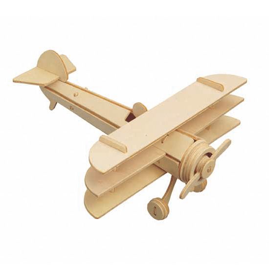 3D puzzle repülő tri-plane (natúr)